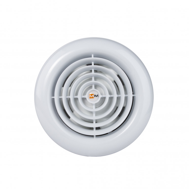 Ultra-thin fan MM 100, 60 m³ / h, white, with non-return valve